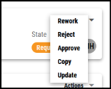 Workflows Page - Actions Menu Expanded